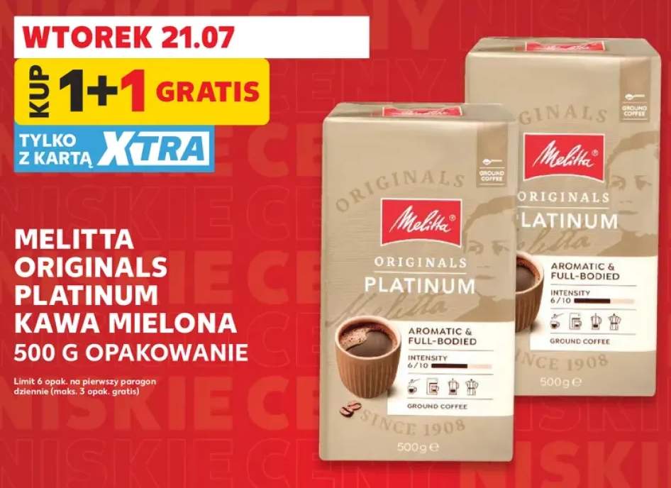 Kawa mielona Melitta Originals Platinum +1 wariant