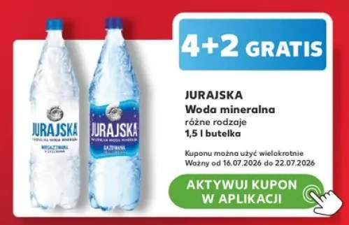 Woda mineralna niegazowana Jurajska +1 wariant