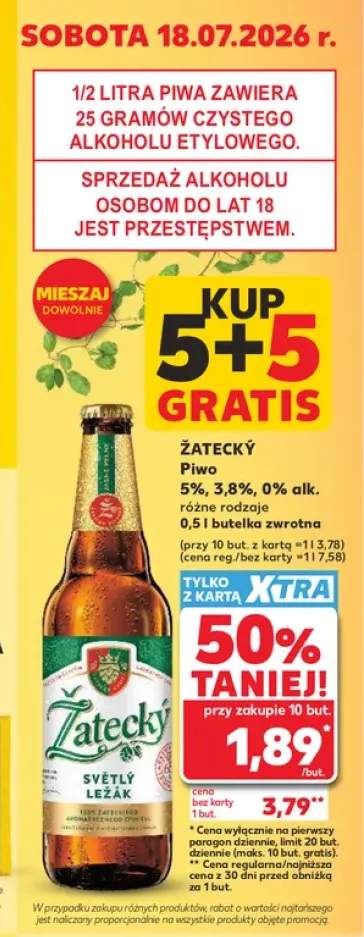 Piwo Žatecký 5% +2 warianty