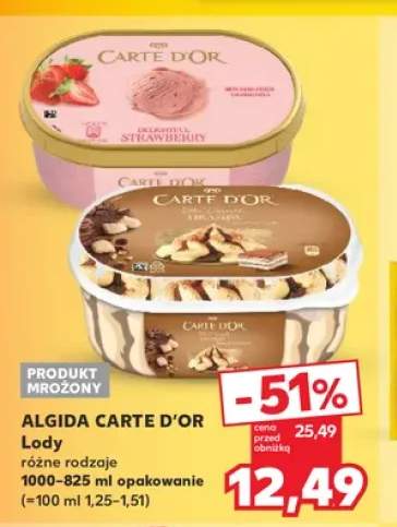 Lody Algida Carte D'Or Strawberry +1 wariant