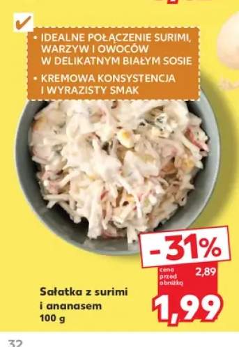 Sałatka z surimi i ananasem
