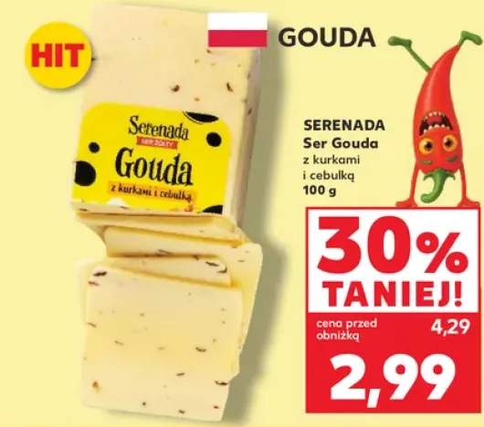 Ser Gouda z kurkami i cebulką Serenada