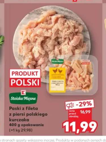 Paski z fileta z piersi polskiego kurczaka Stoisko Mięsne