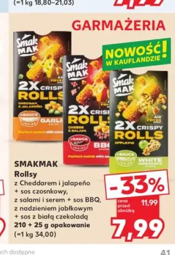 Rollsy Smakmak z salami i serem i sosem BBQ +1 wariant