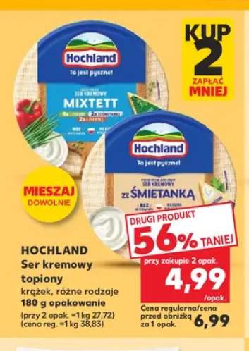 Ser kremowy topiony krążek Hochland Mixtett +1 wariant