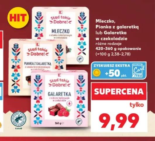 Mleczko o smaku czekoladowym w czekoladzie Stad takie Dobre! +2 warianty