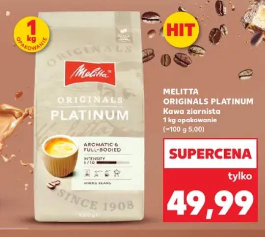 Kawa ziarnista Melitta Originals Platinum