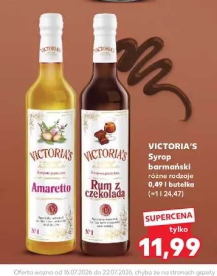 Syrop barmański Victoria's Amaretto +1 wariant