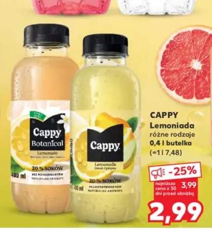 Lemoniada Cappy cytrynowa +1 wariant