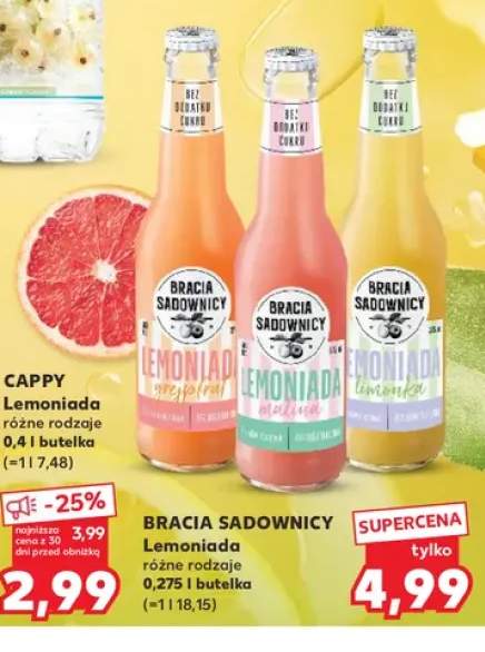 Lemoniada Bracia Sadownicy grejpfrutowa +2 warianty