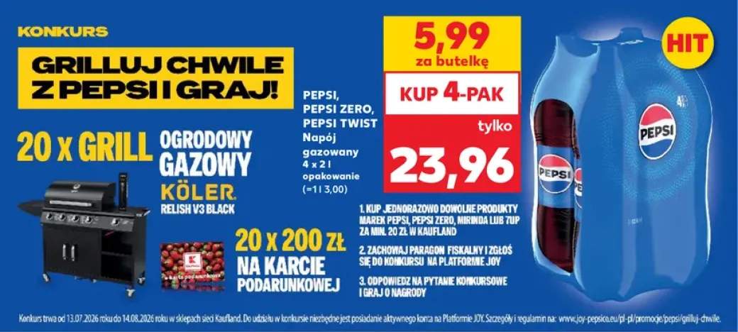 Napój gazowany Pepsi Twist 4-pak 2 l +2 warianty