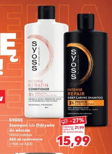 Odżywka do włosów Syoss Intense Keratin +1 wariant