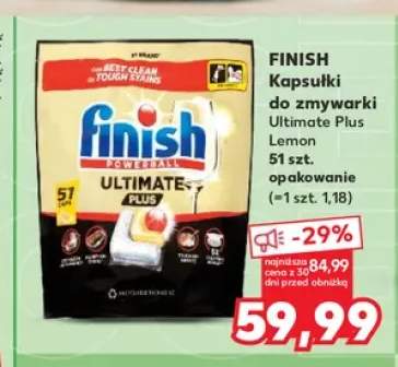 Kapsułki do zmywarki Finish Ultimate Plus Lemon