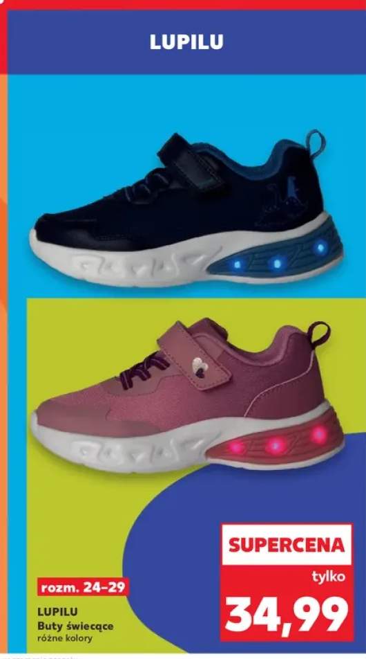 Buty dziecięce świecące Lupilu