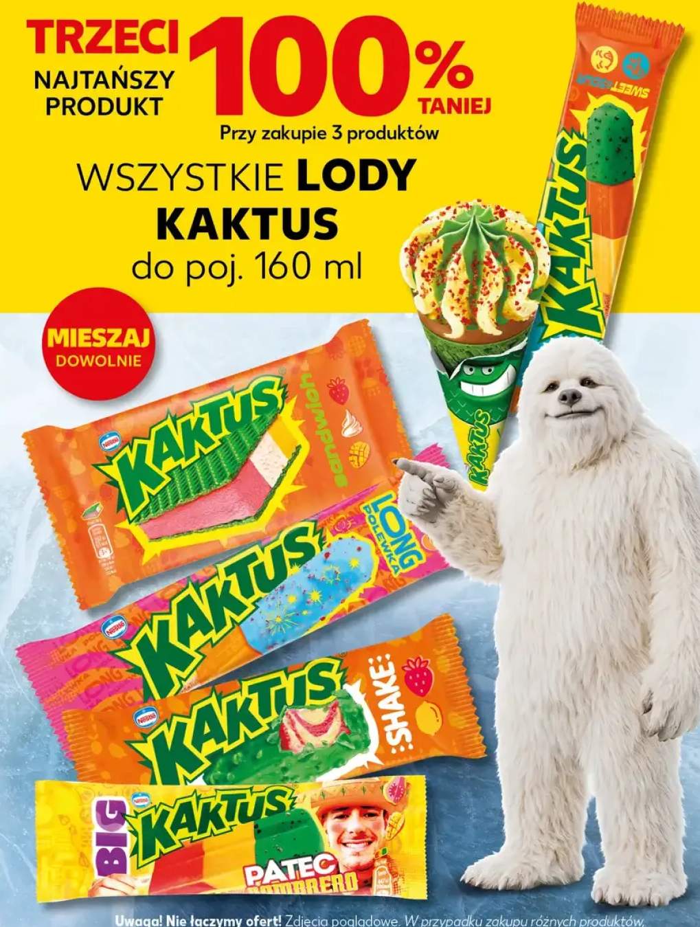 Lody kanapka Nestlé Kaktus Sandwich +5 wariantów