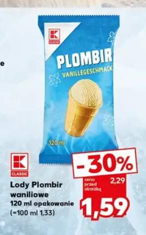 Lody Plombir waniliowe K-Classic