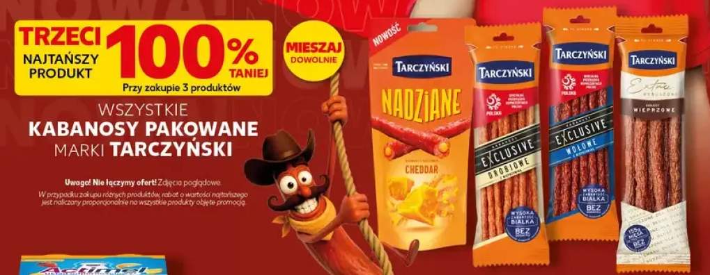 Kabanosy pakowane marki Tarczyński +4 warianty