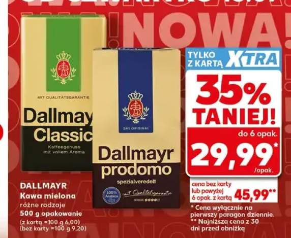 Kawa mielona Dallmayr Classic +1 wariant