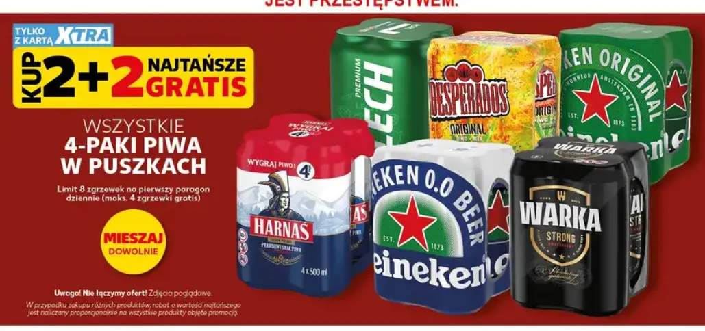 4-paki piwa w puszkach +3 warianty