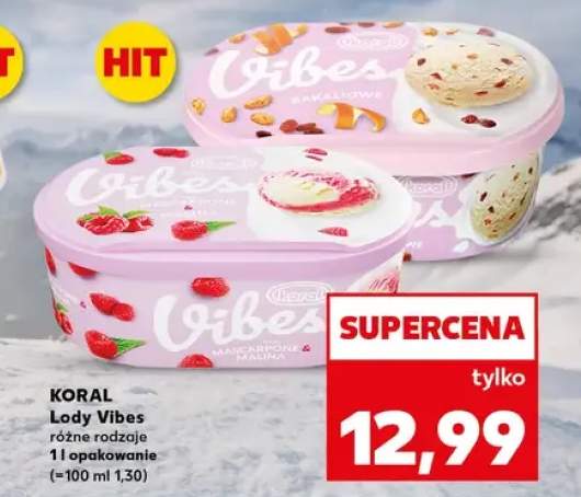 Lody Koral Vibes Mascarpone & Malina +1 wariant
