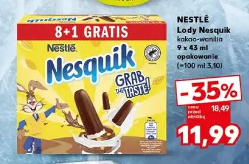 Lody Nesquik kakao-wanilia 9-pak