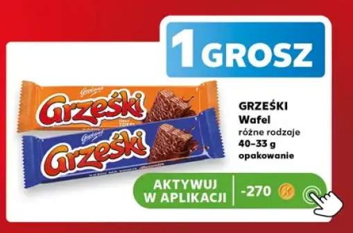 Wafel Grześki o smaku toffi w czekoladzie +1 wariant