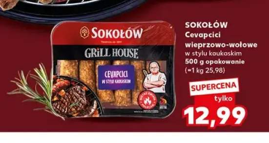 Cevapcici wieprzowo-wołowe w stylu kaukaskim Sokołów