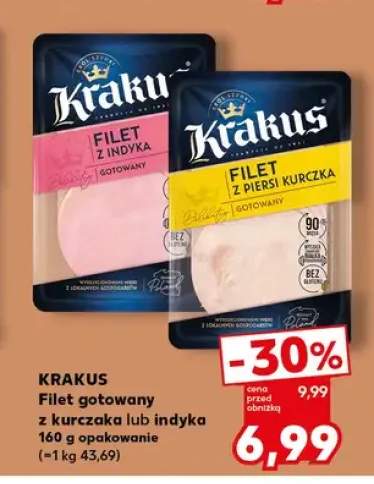 Filet gotowany z piersi kurczaka Krakus +1 wariant