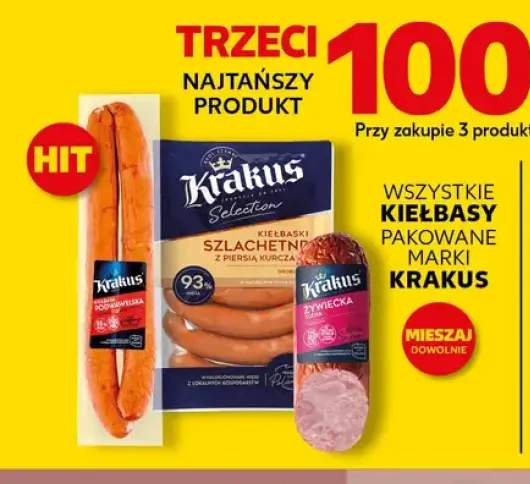 Kiełbasy pakowane Krakus +3 warianty