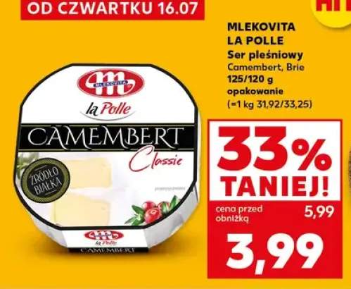 Ser pleśniowy Camembert La Polle Mlekovita