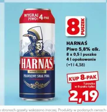 Piwo Harnaś Jasne Pełne 8-pak