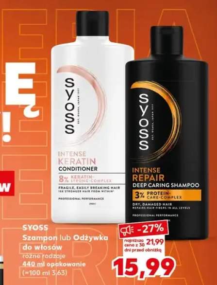 Odżywka do włosów Syoss Intense Keratin +1 wariant