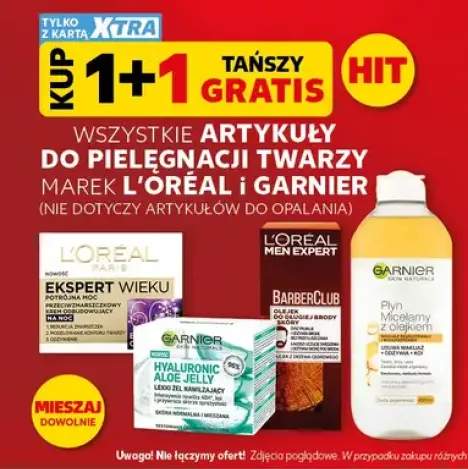 Artykuły do pielęgnacji twarzy L'Oréal i Garnier +3 warianty