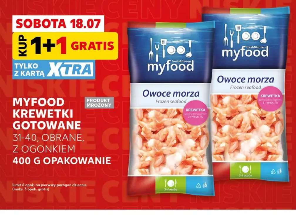 Krewetki gotowane Myfood obrane z ogonkiem