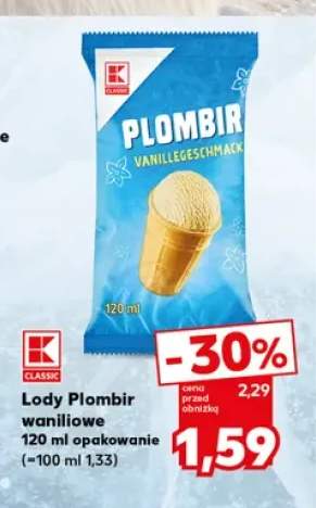 Lody Plombir waniliowe K-Classic 120 ml
