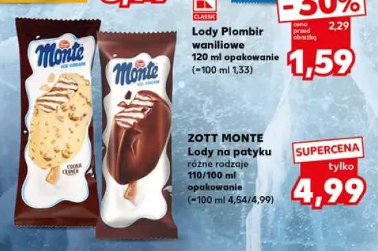 Lody na patyku Zott Monte Cookie Crunch 100 ml