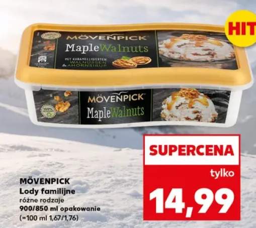 Lody familijne Mövenpick Maple Walnuts