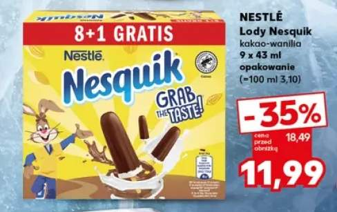 Lody Nesquik kakao-wanilia 9-pak