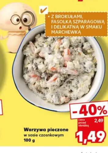 Warzywa pieczone w sosie czosnkowym