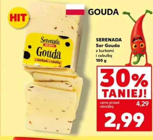 Ser Gouda z kurkami i cebulką Serenada