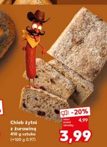 Chleb żytni z żurawiną