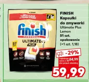 Kapsułki do zmywarki Finish Ultimate Plus Lemon