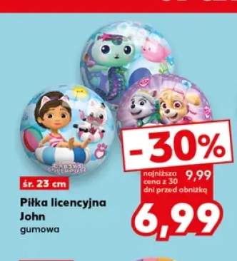 Piłka licencyjna John gumowa
