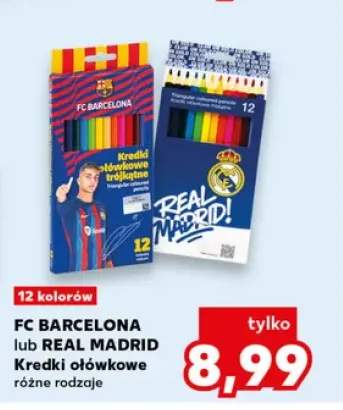 Kredki ołówkowe trójkątne Real Madrid 12 kolorów
