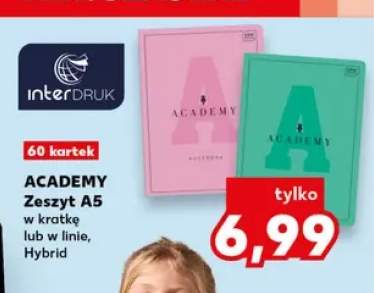 Zeszyt A5 w linie Interdruk Academy 60 kartek