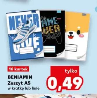 Zeszyt A5 w kratkę Beniamin 16 kartek +1 wariant