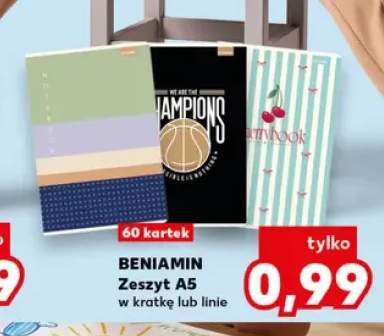 Zeszyt A5 w linie Beniamin 60 kartek +1 wariant