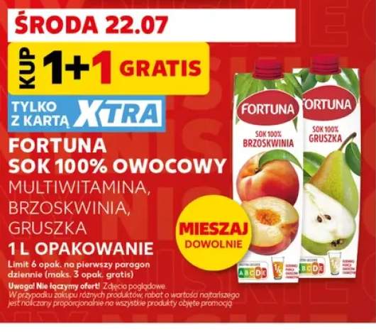 Sok 100% Fortuna Multiwitamina +2 warianty