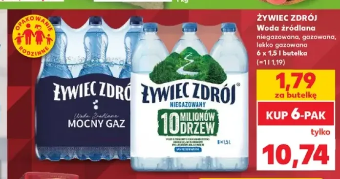Woda źródlana niegazowana Żywiec Zdrój +1 wariant