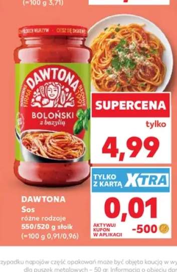 Sos Dawtona boloński z bazylią